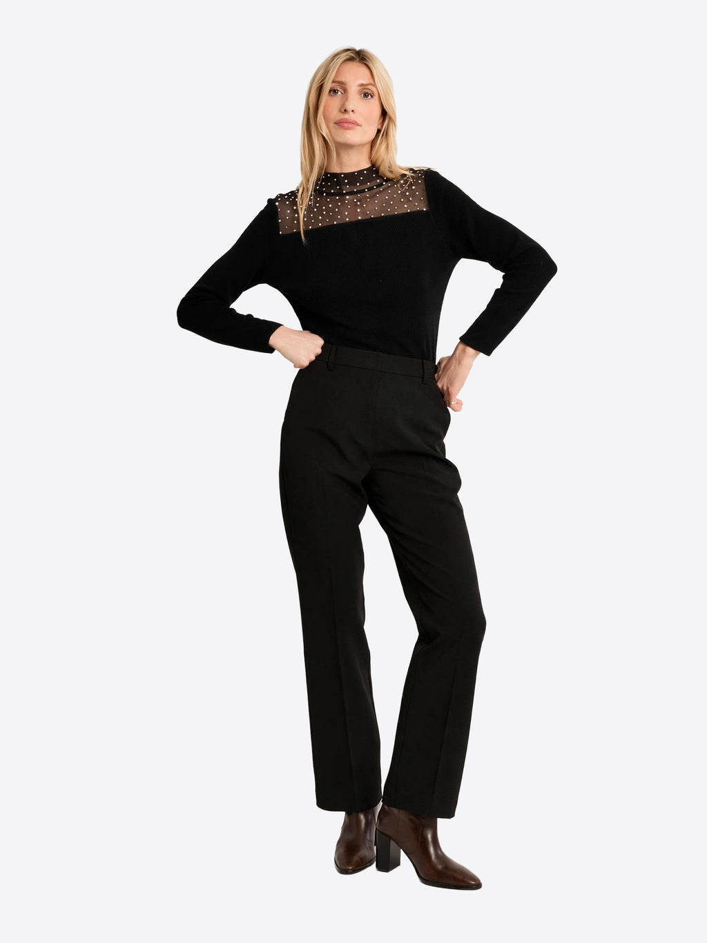 Long-shirt MOLLY BRACKEN da Donna - nero LAF138ENBLK