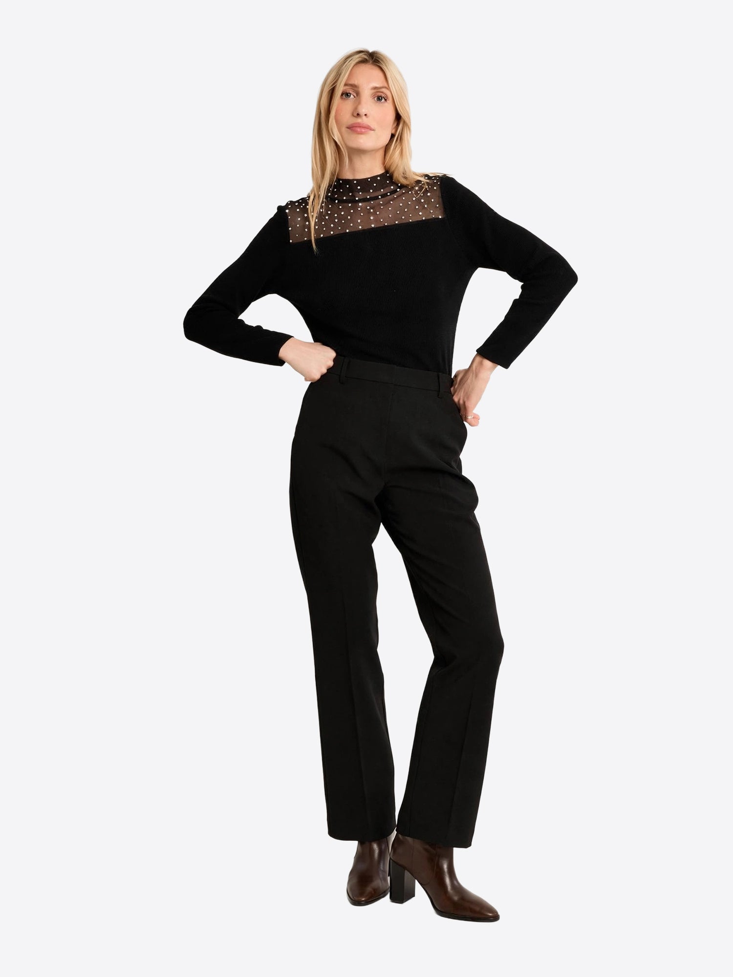 Long-shirt MOLLY BRACKEN da Donna - nero LAF138ENBLK