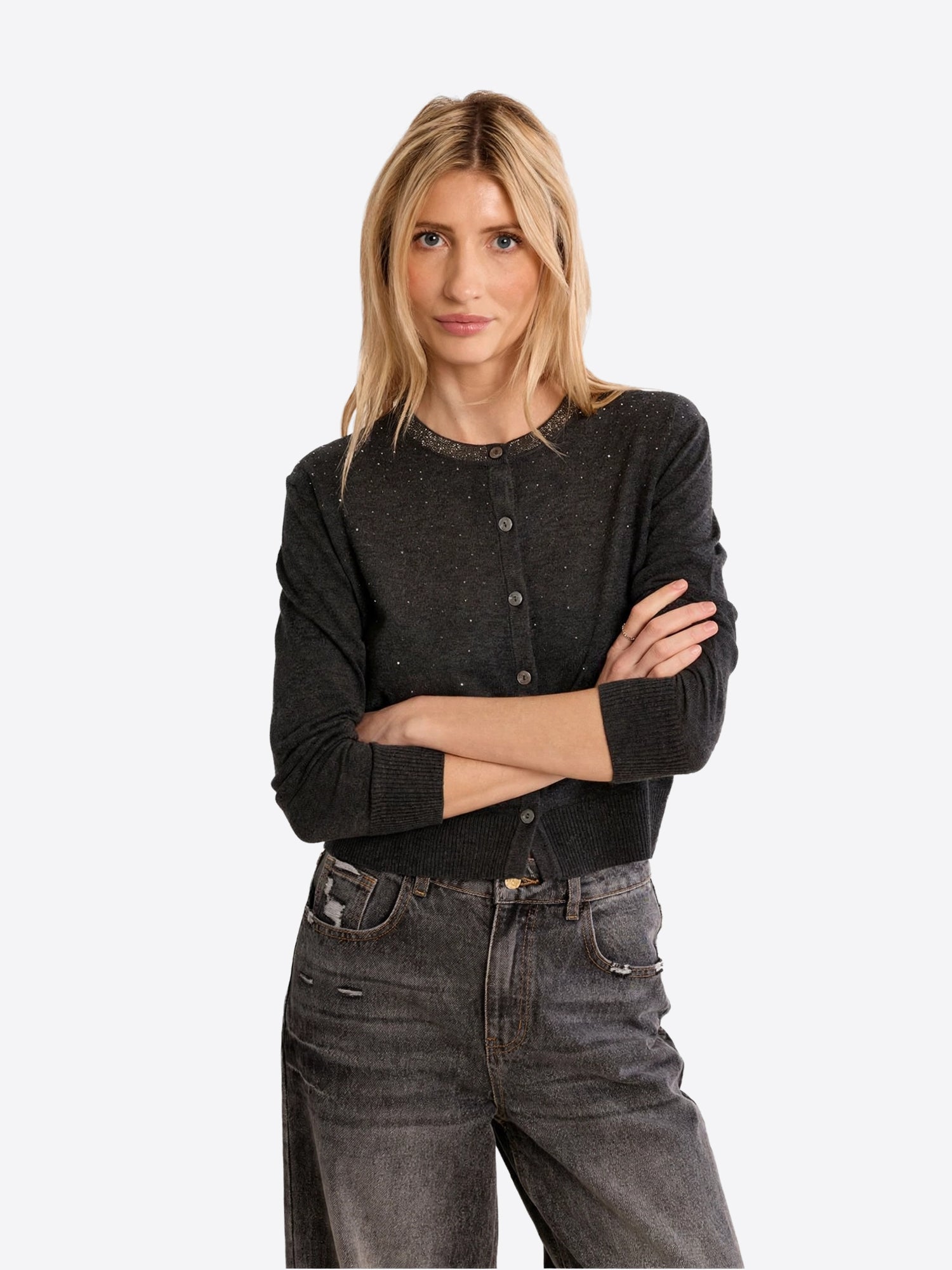 Cardigan MOLLY BRACKEN da Donna - LAF142ENDARKGREY