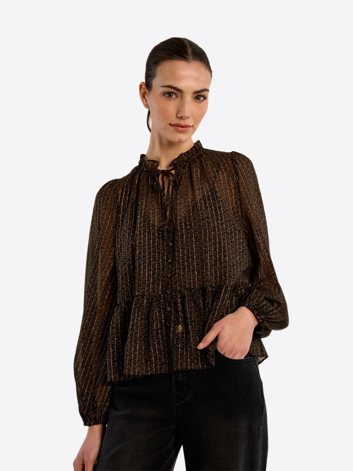 Camicia MOLLY BRACKEN da Donna - nero T2261EBLKFAUSTINE