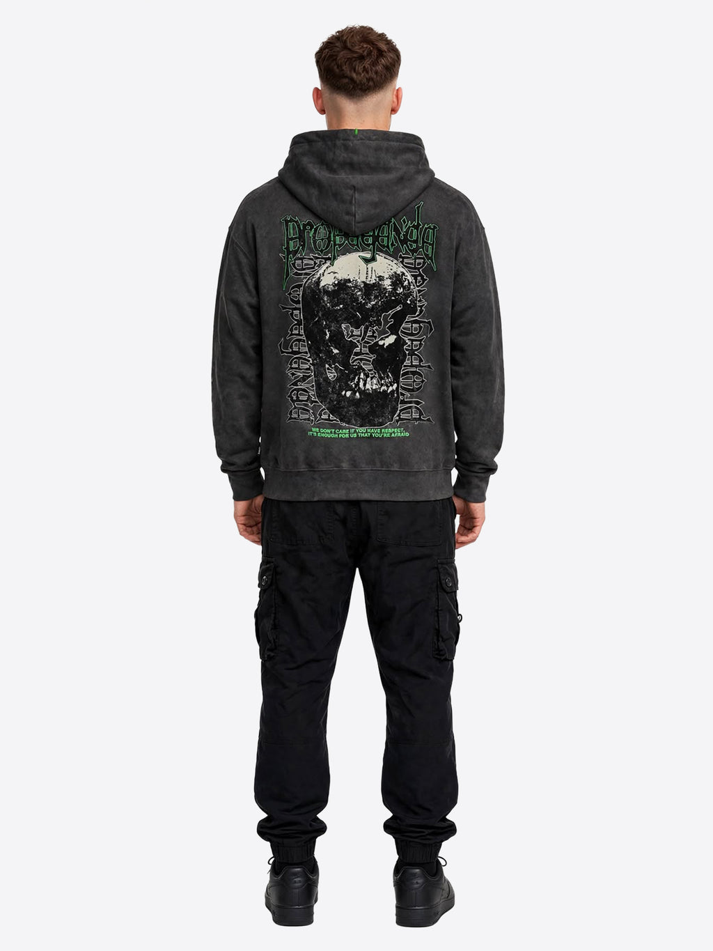 Felpa PROPAGANDA da Uomo - nero 26FWPRFE775BLACKSTONEWASH