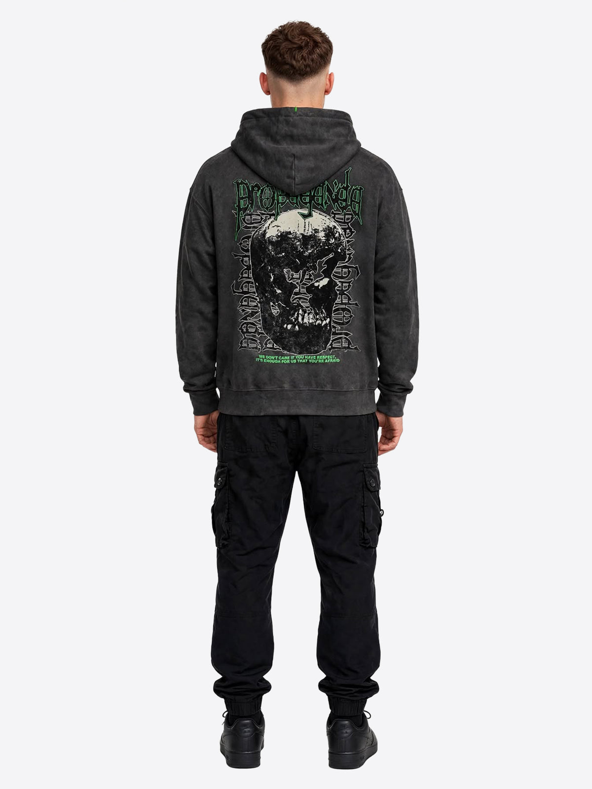 Felpa PROPAGANDA da Uomo - nero 26FWPRFE775BLACKSTONEWASH