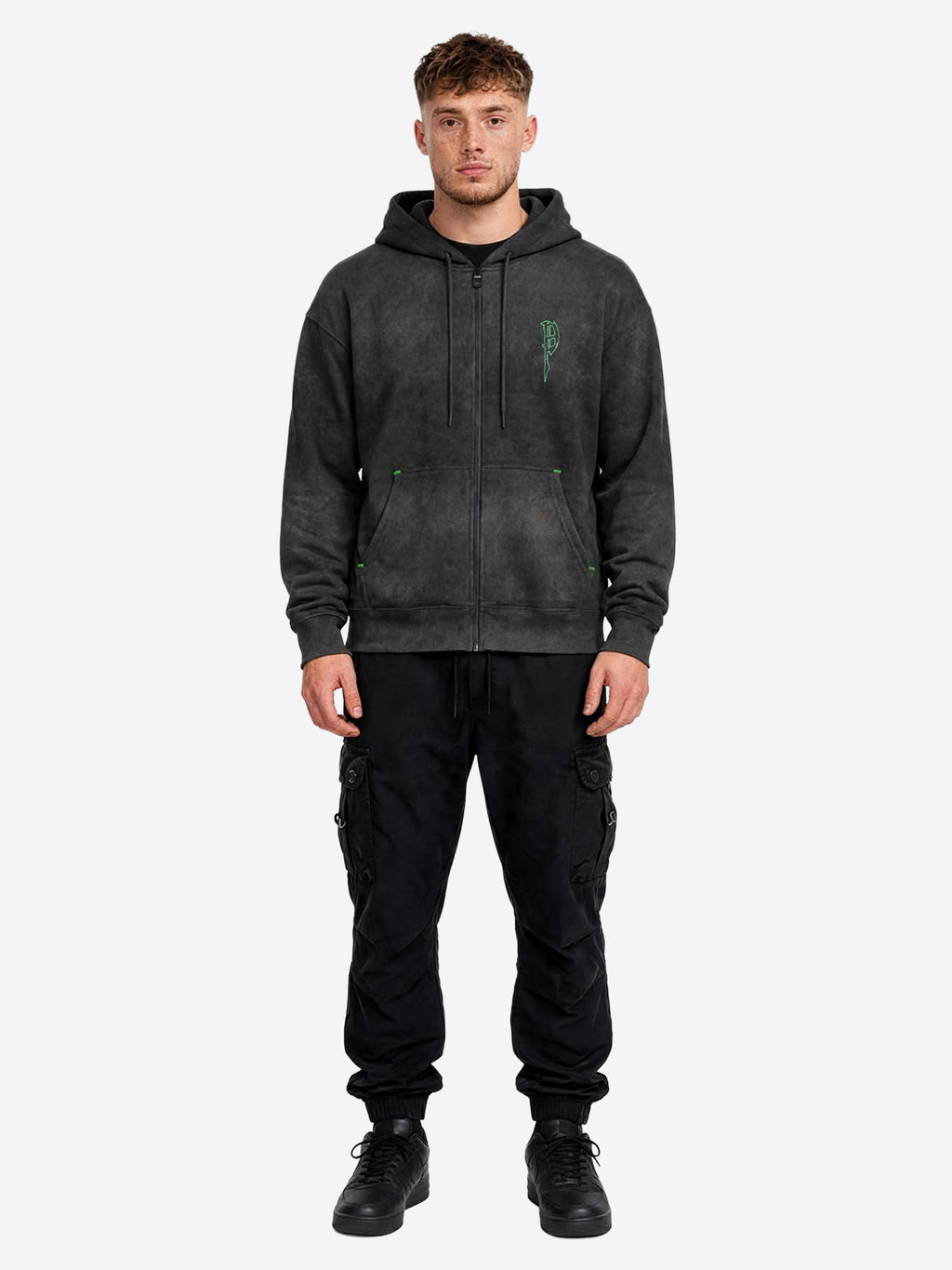 Felpa PROPAGANDA da Uomo - nero 26FWPRFE775BLACKSTONEWASH