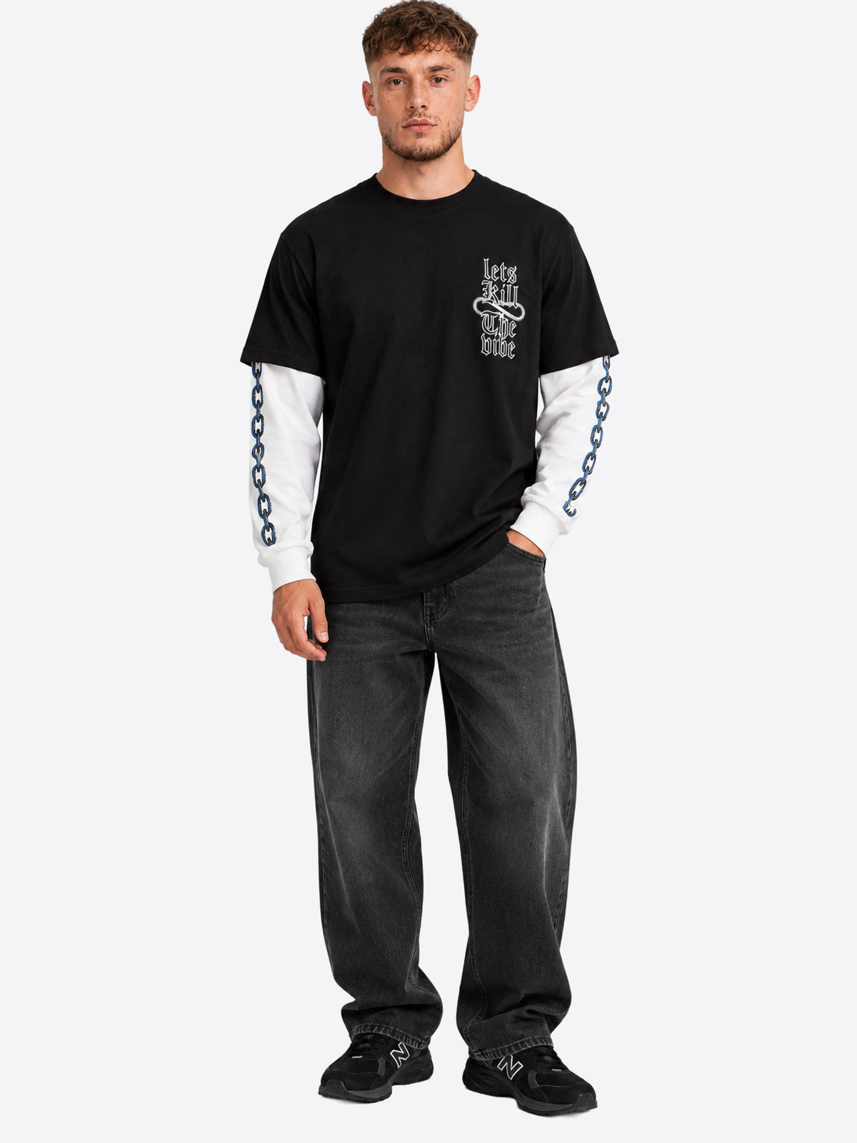 Long-shirt PROPAGANDA da Uomo - nero 26FWPRT976BLK