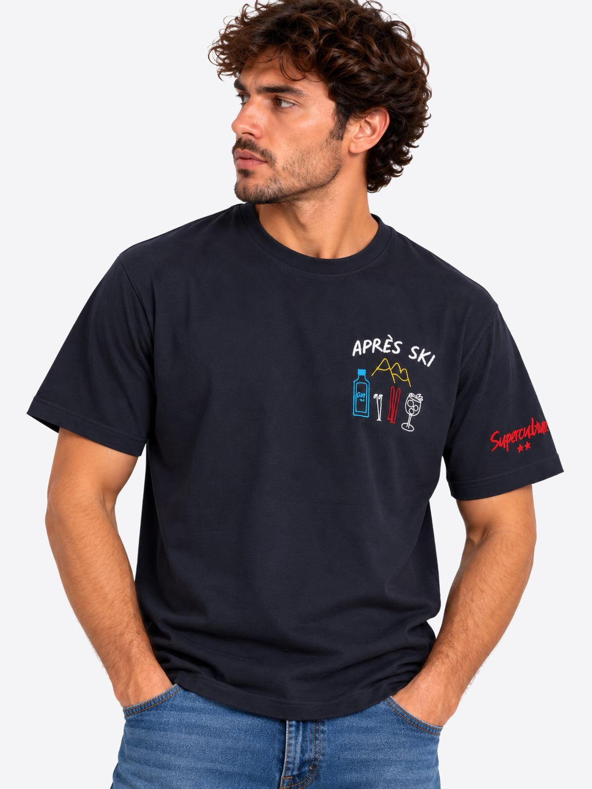 T-shirt SUPERCULTURE da Uomo - blu A3079BLU