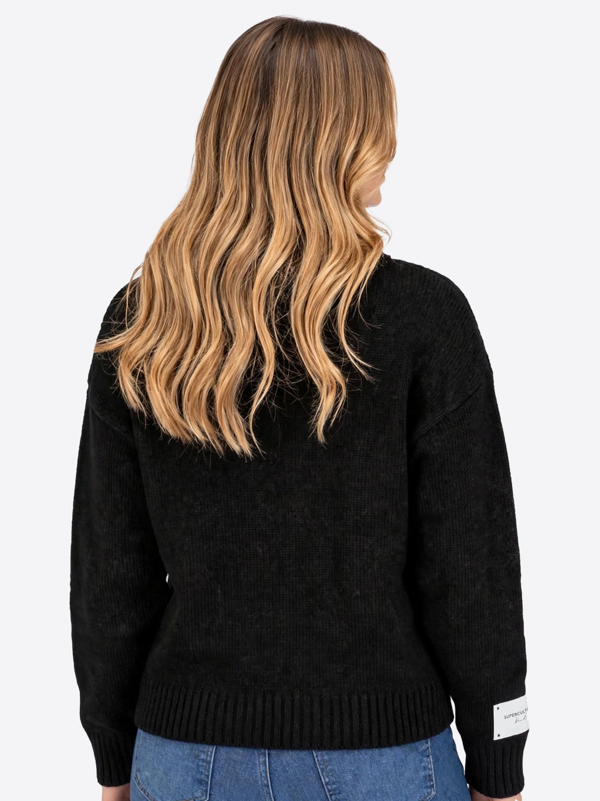 Maglione SUPERCULTURE da Donna - nero AK8029BLK