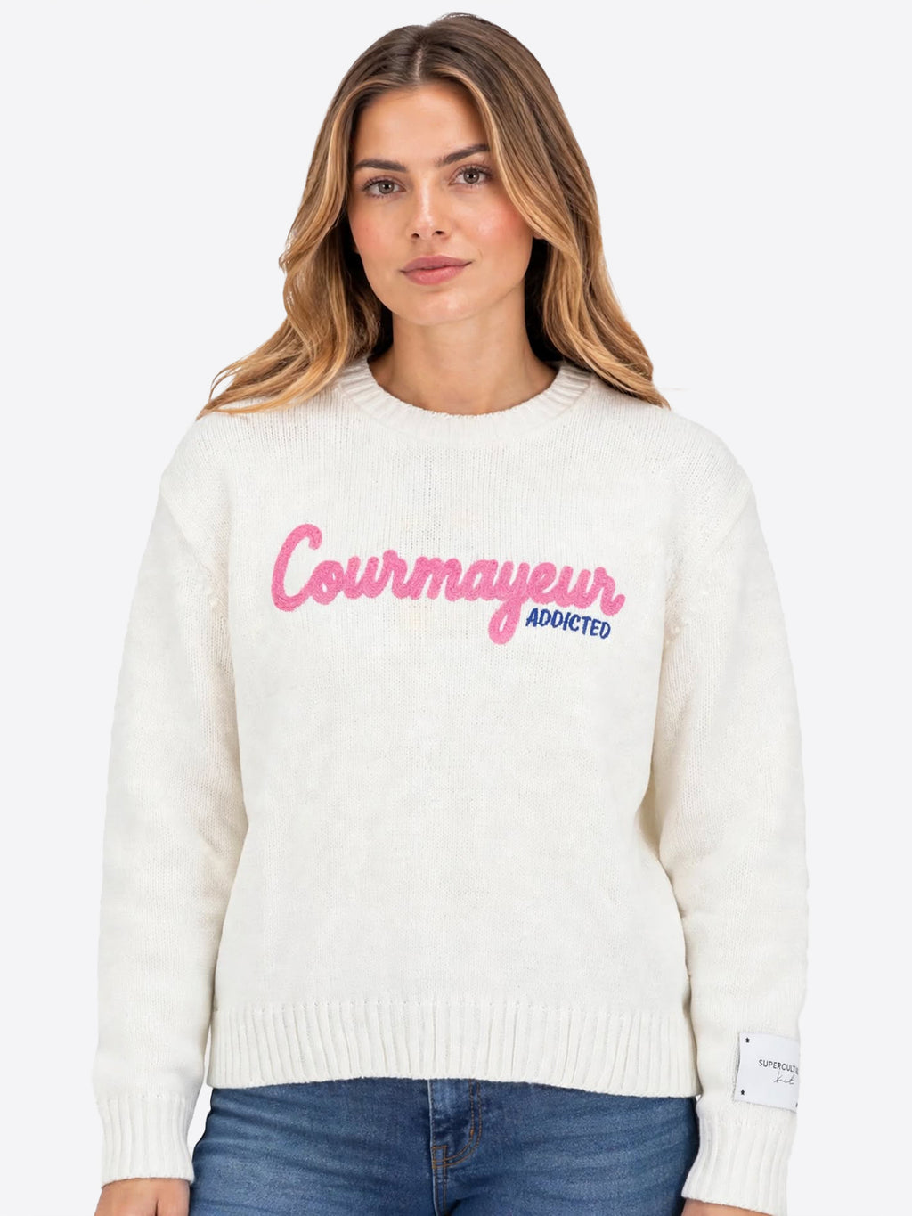 Maglione SUPERCULTURE da Donna - bianco AK8029WHT