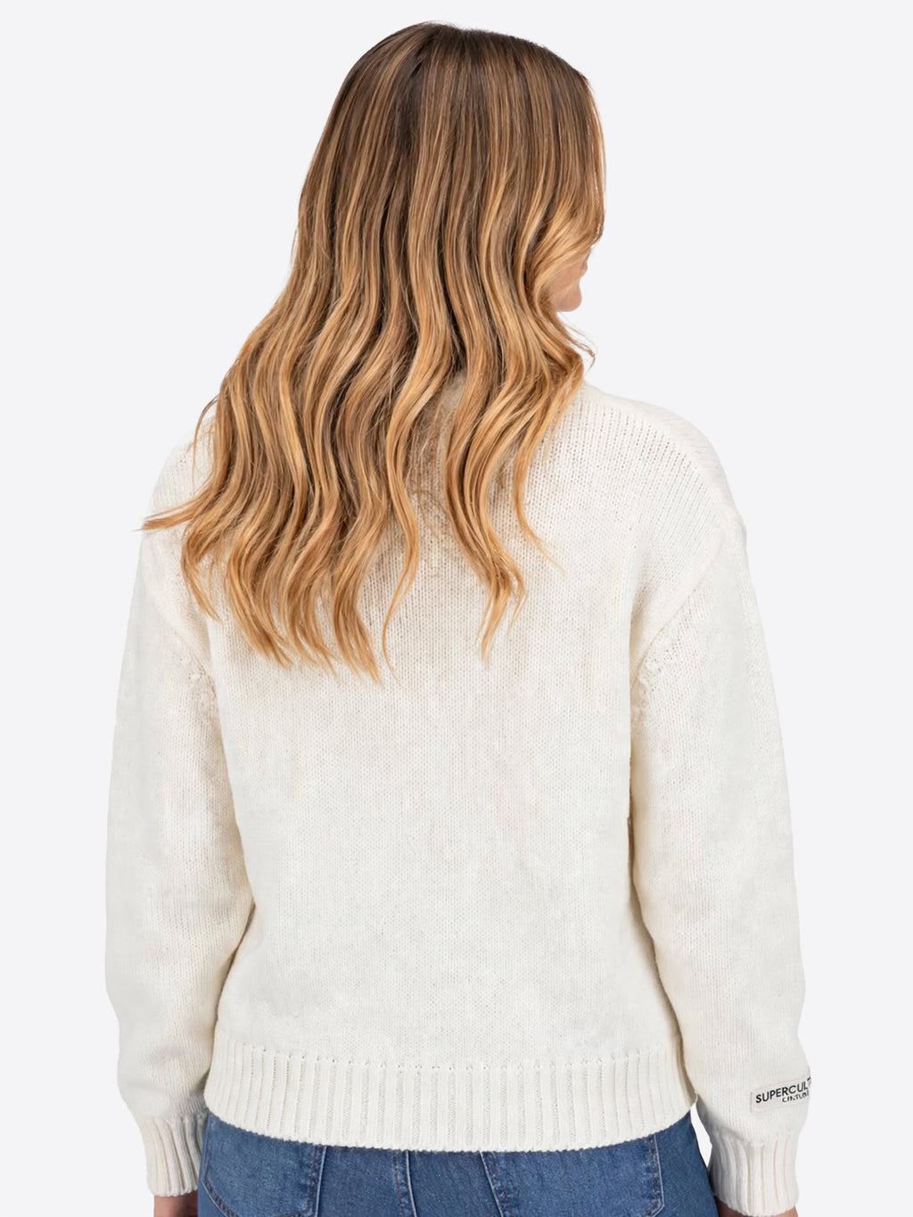 Maglione SUPERCULTURE da Donna - bianco AK8029WHT