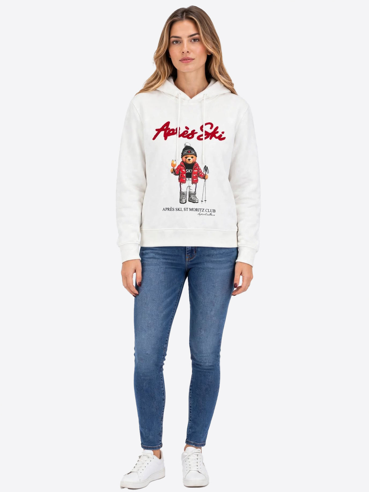 Felpa SUPERCULTURE da Donna - bianco AW3211WHT