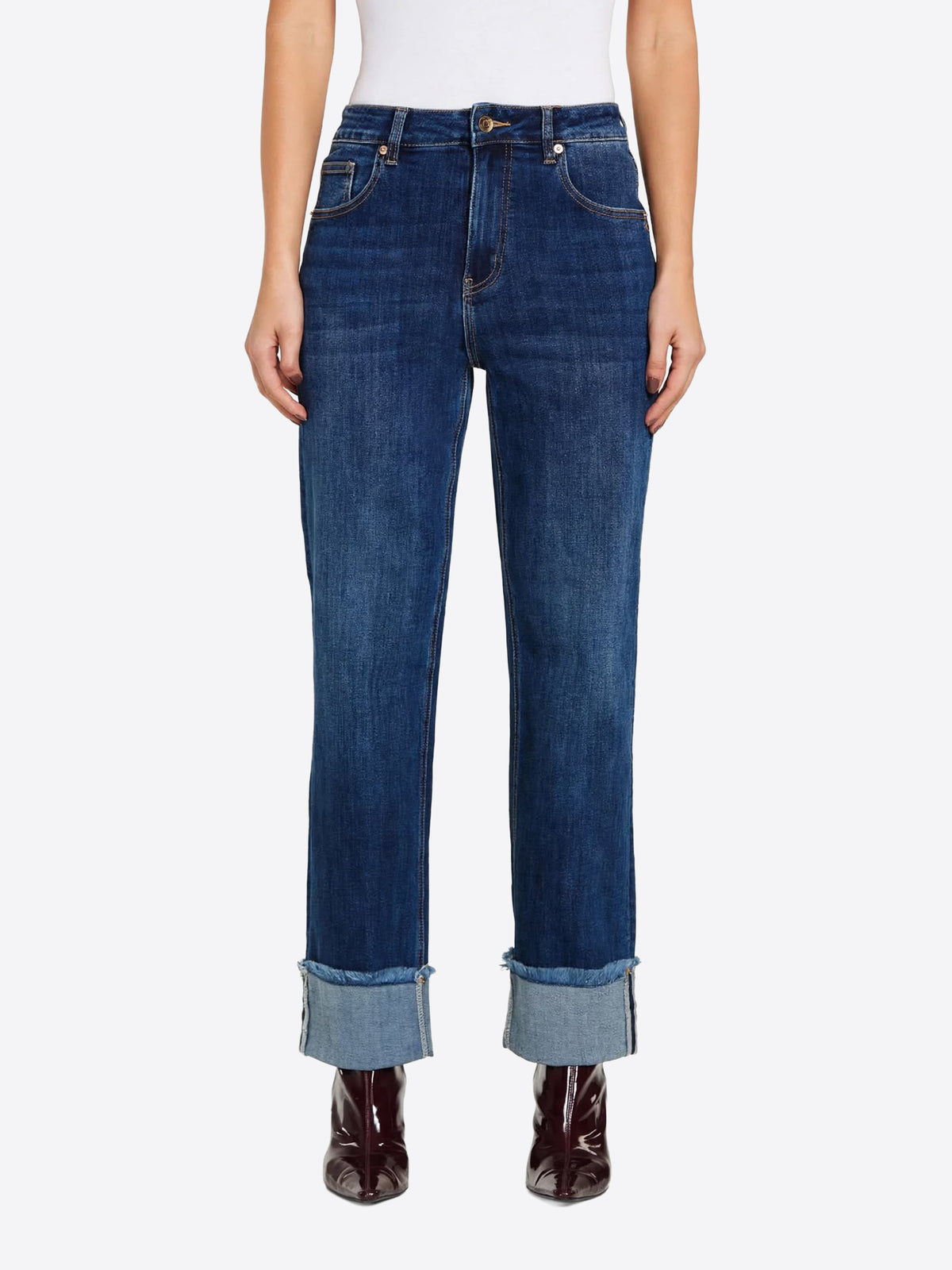 Pantalone Jeans TAKE TWO da Donna - blu DT03207MEDIOSCURO