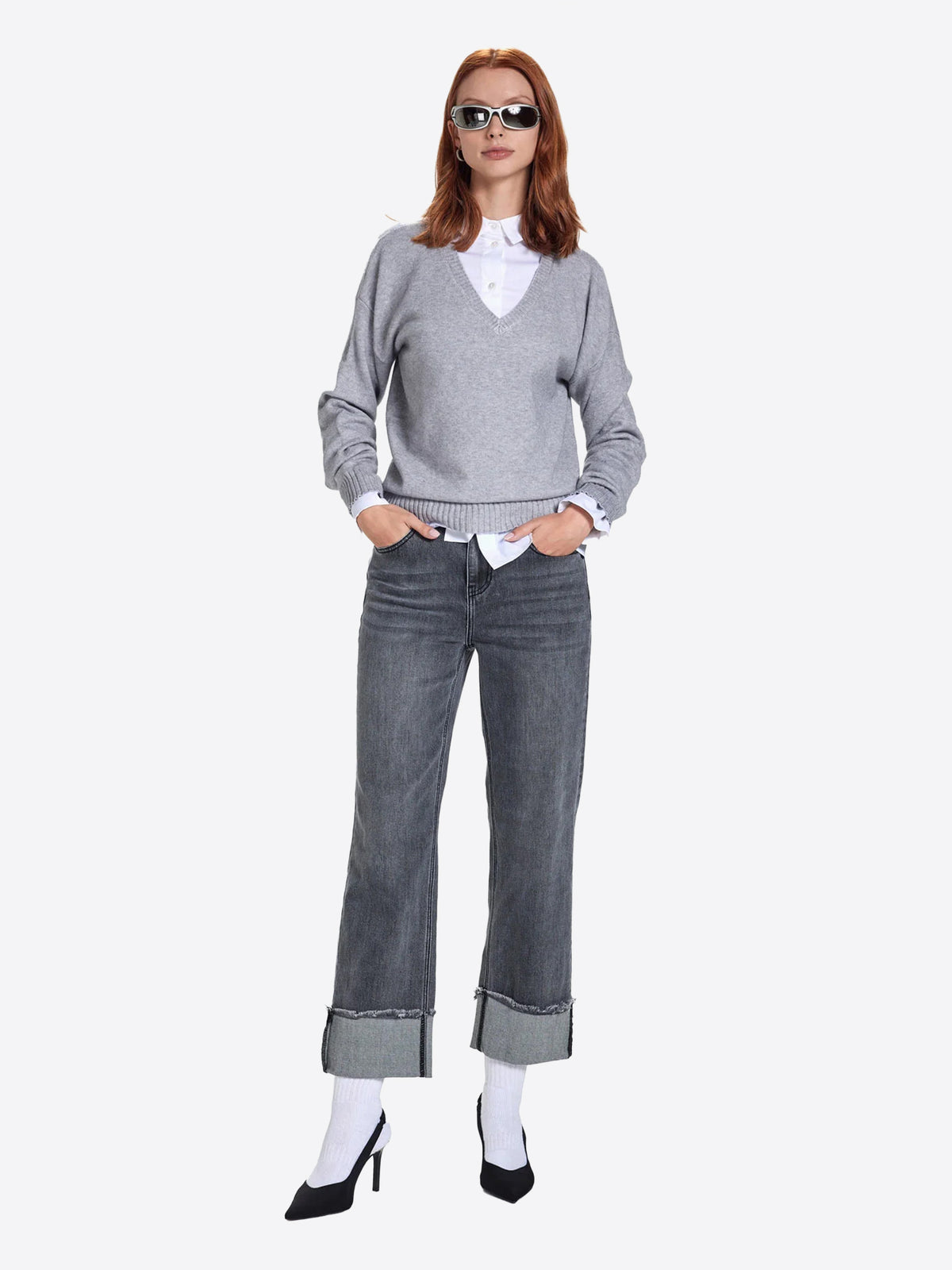 Pantalone Jeans TAKE TWO da Donna - nero DT03209GREY