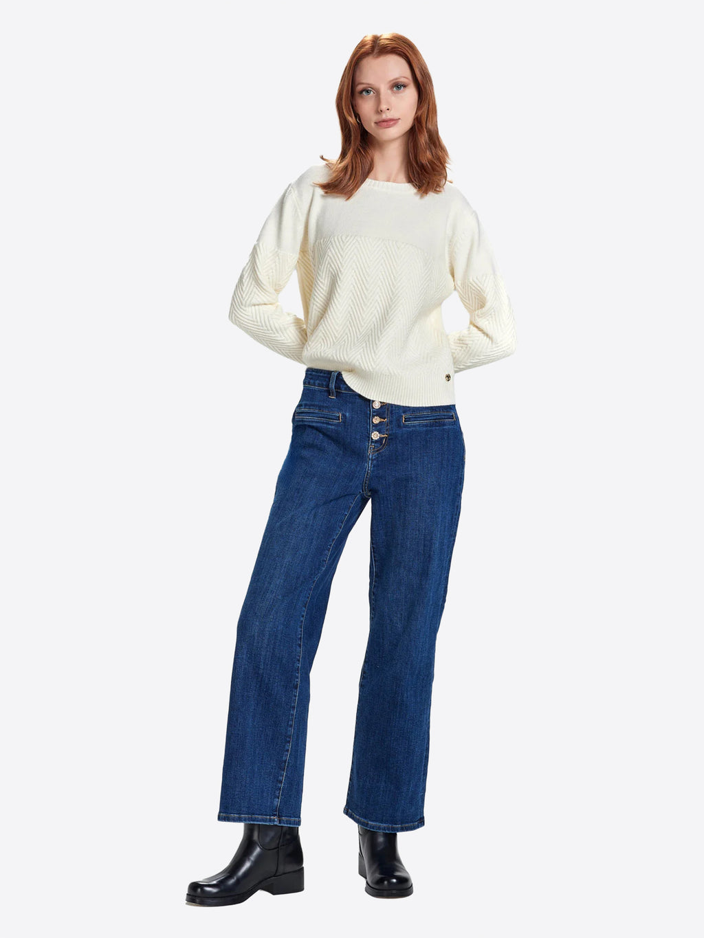 Pantalone Jeans TAKE TWO da Donna - blu DT03223MEDIOSCURO
