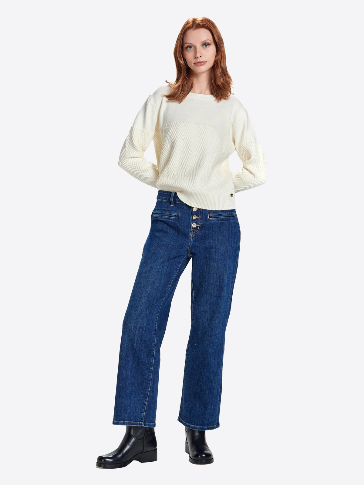 Pantalone Jeans TAKE TWO da Donna - blu DT03223MEDIOSCURO