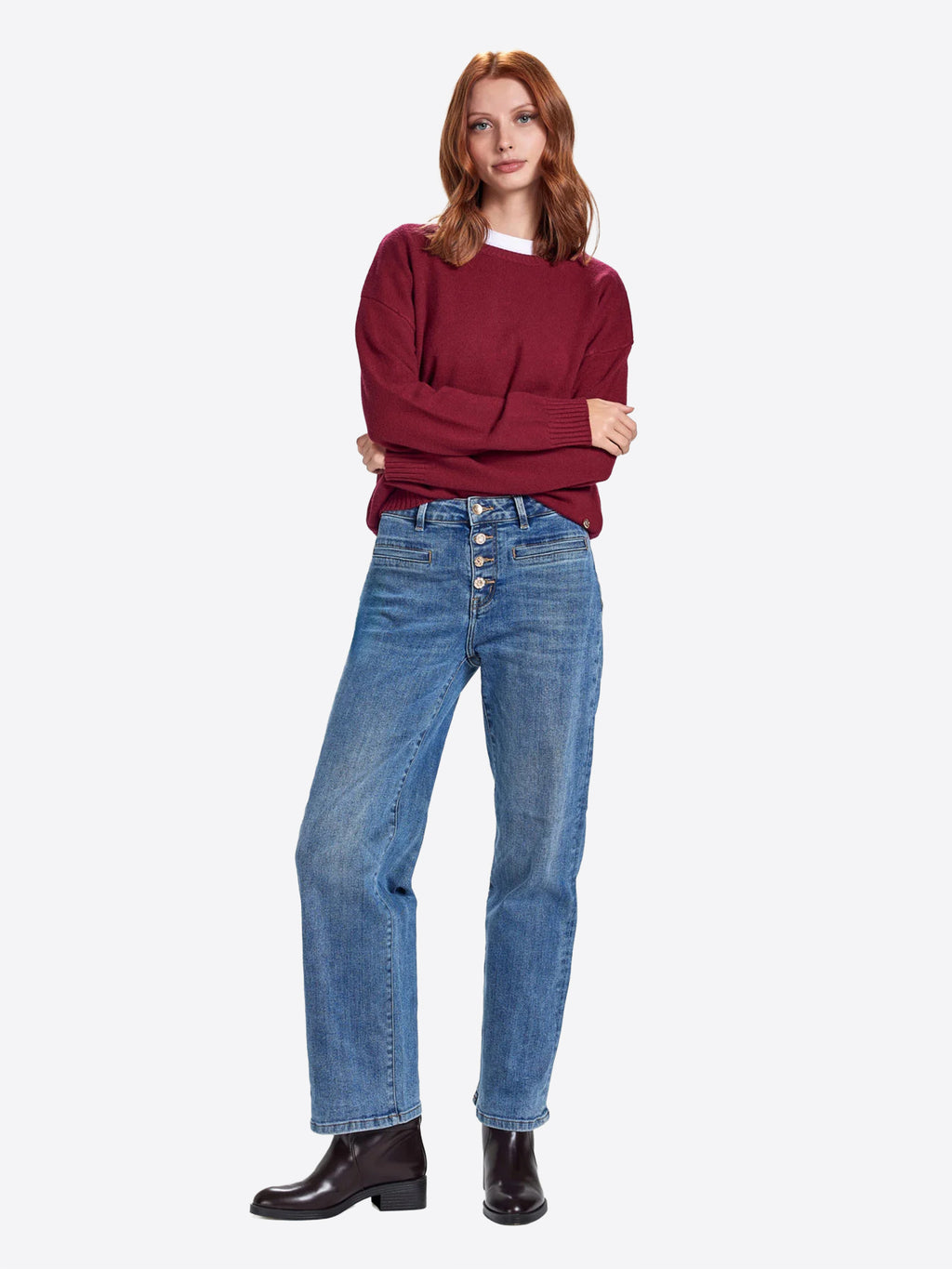 Pantalone Jeans TAKE TWO da Donna - blu DT03227MEDIOCHIARO