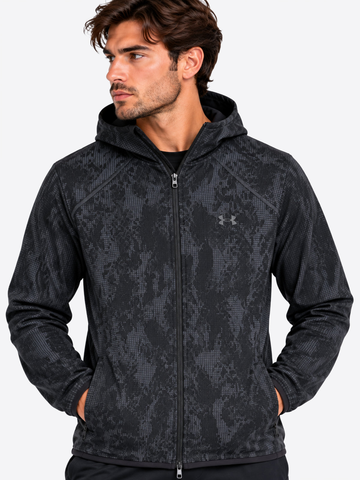 Felpa full zip cappuccio UNDER ARMOR da Uomo - grigio 6013431009 GRIGIOSCURO