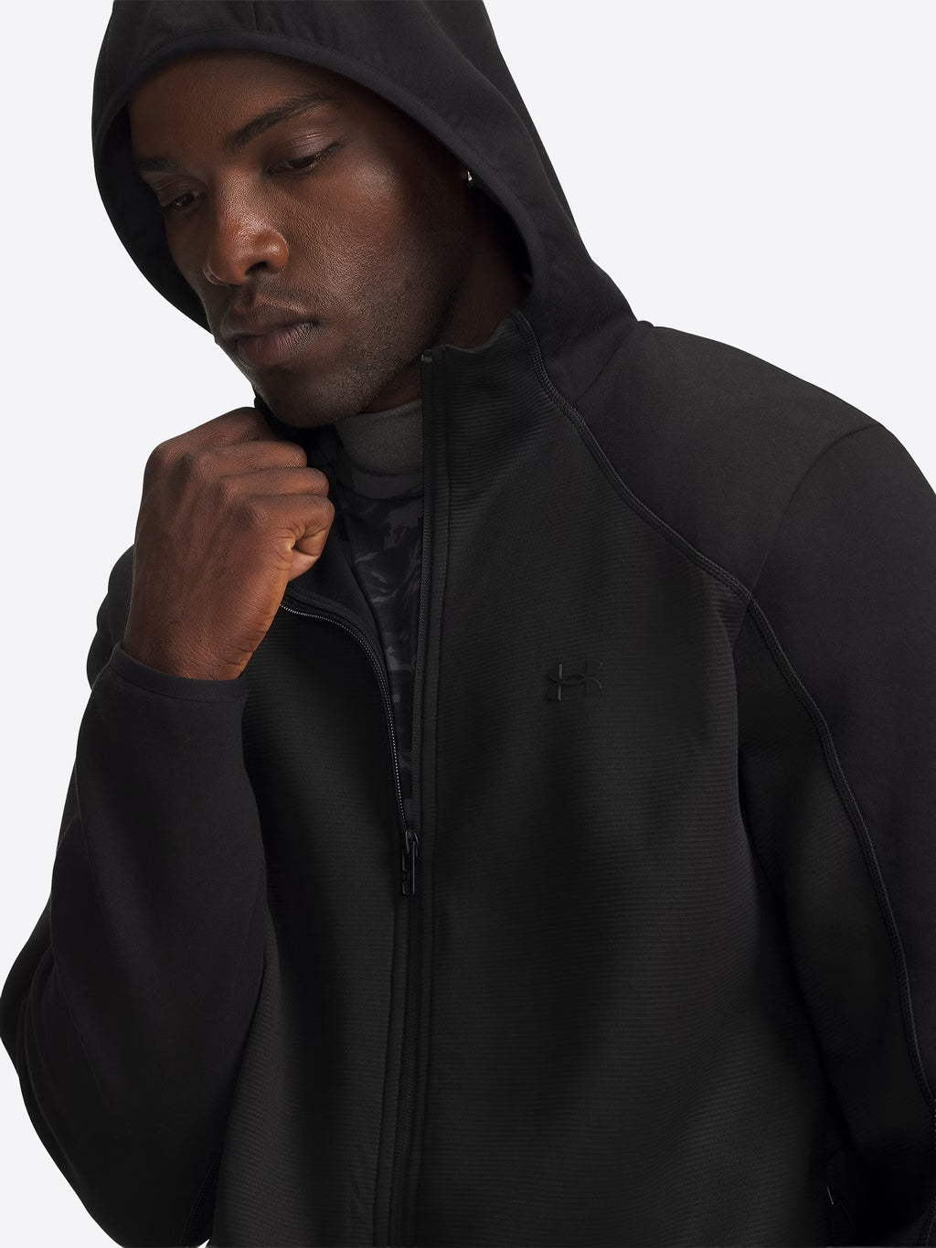 Felpa full zip cappuccio UNDER ARMOR da Uomo - nero 6013433008 NERO