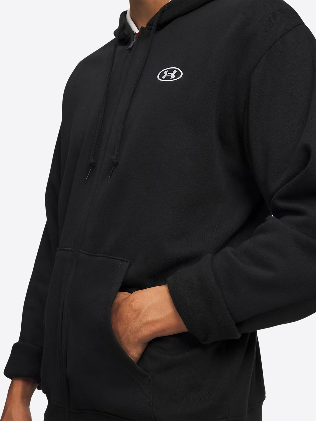 Felpa full zip cappuccio UNDER ARMOR da Uomo - nero 6013451008 NERO