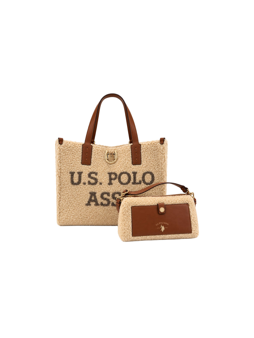 BORSA* US POLO ASSN da Donna - beige 8869SH1 TEDDY