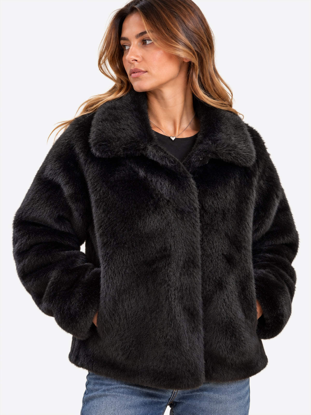 Pelliccia YES-ZEE da Donna - nero G021KI00801
