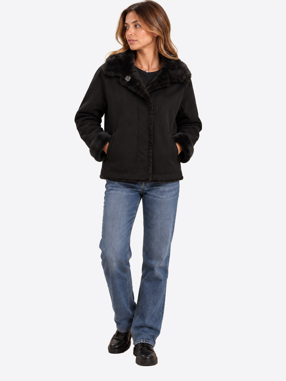 Pelliccia YES-ZEE da Donna - nero G021KI00801