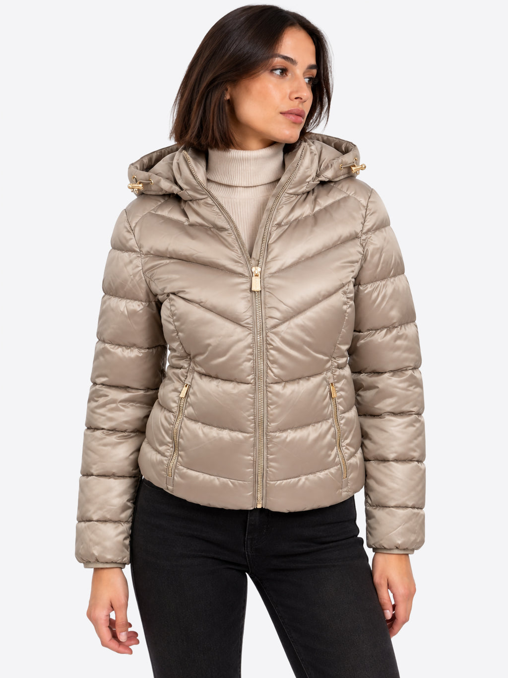 Piumino YES-ZEE da Donna - beige J007M500222
