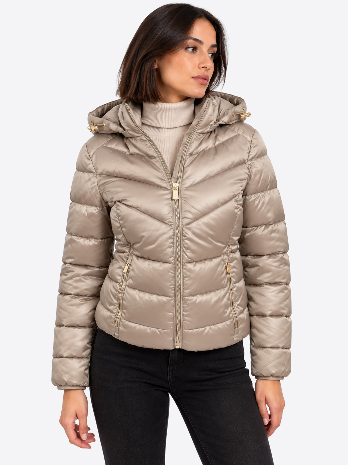 Piumino YES-ZEE da Donna - beige J007M500222