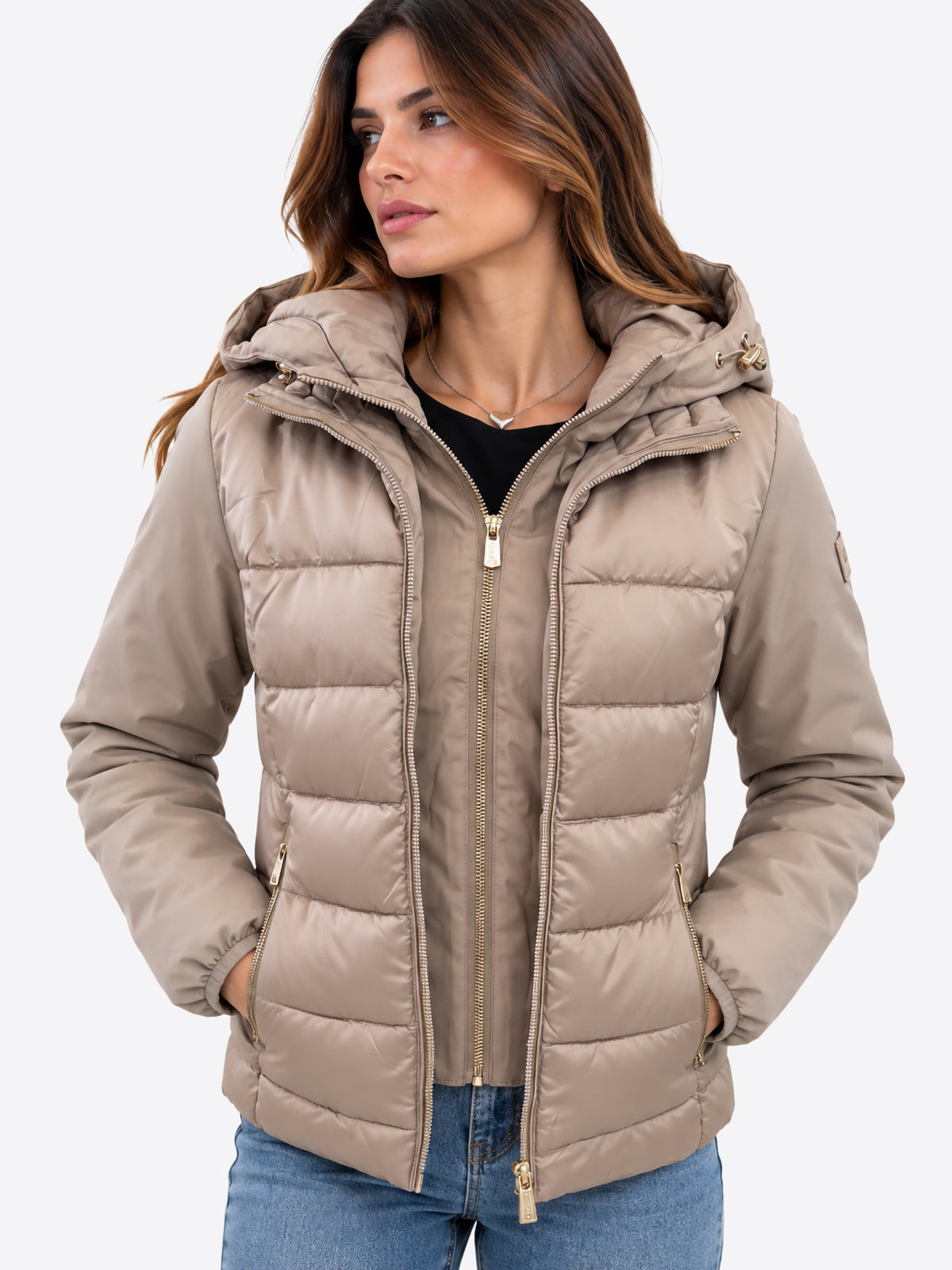 Piumino YES-ZEE da Donna - beige J045M500222