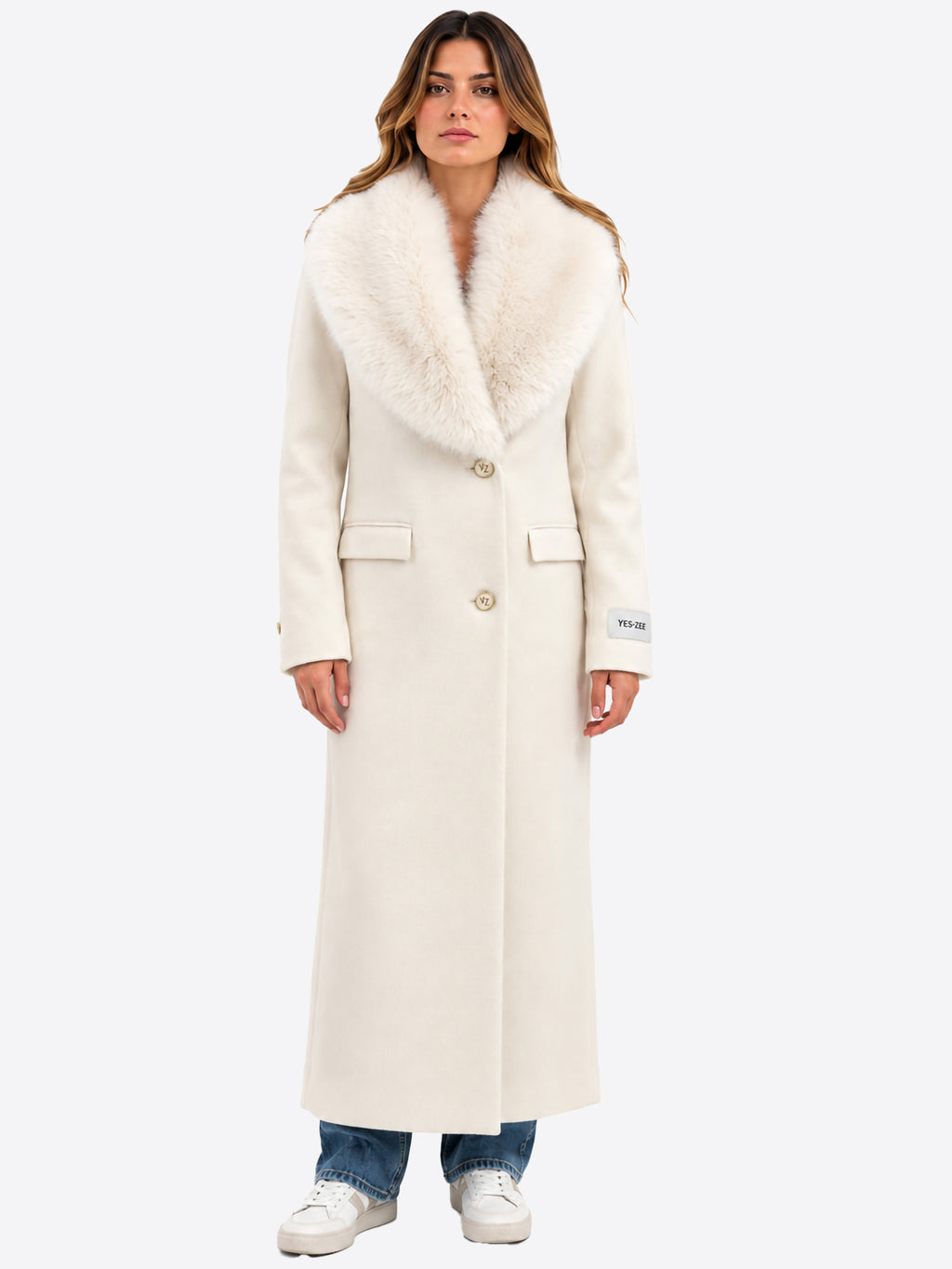Cappotto YES-ZEE da Donna - beige O033L100157