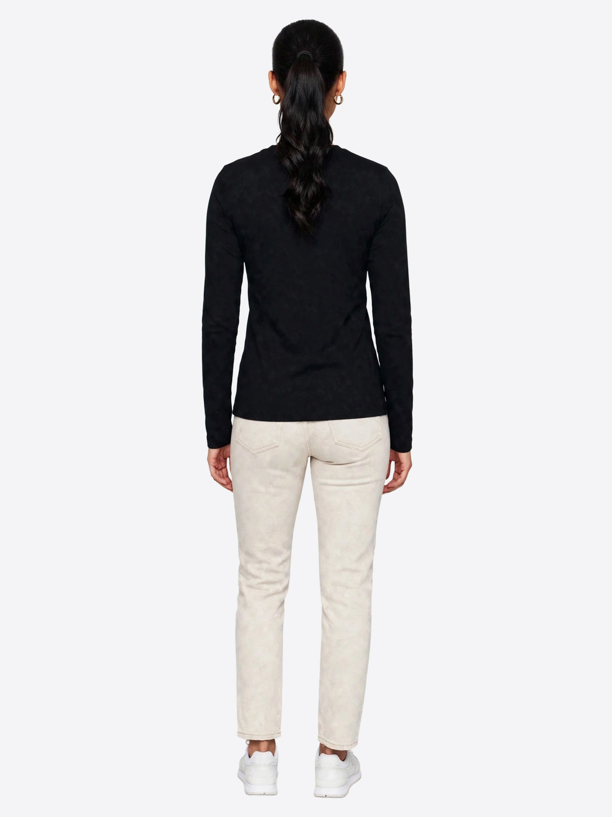 Long-shirt YES-ZEE da Donna - nero T034S700BLK