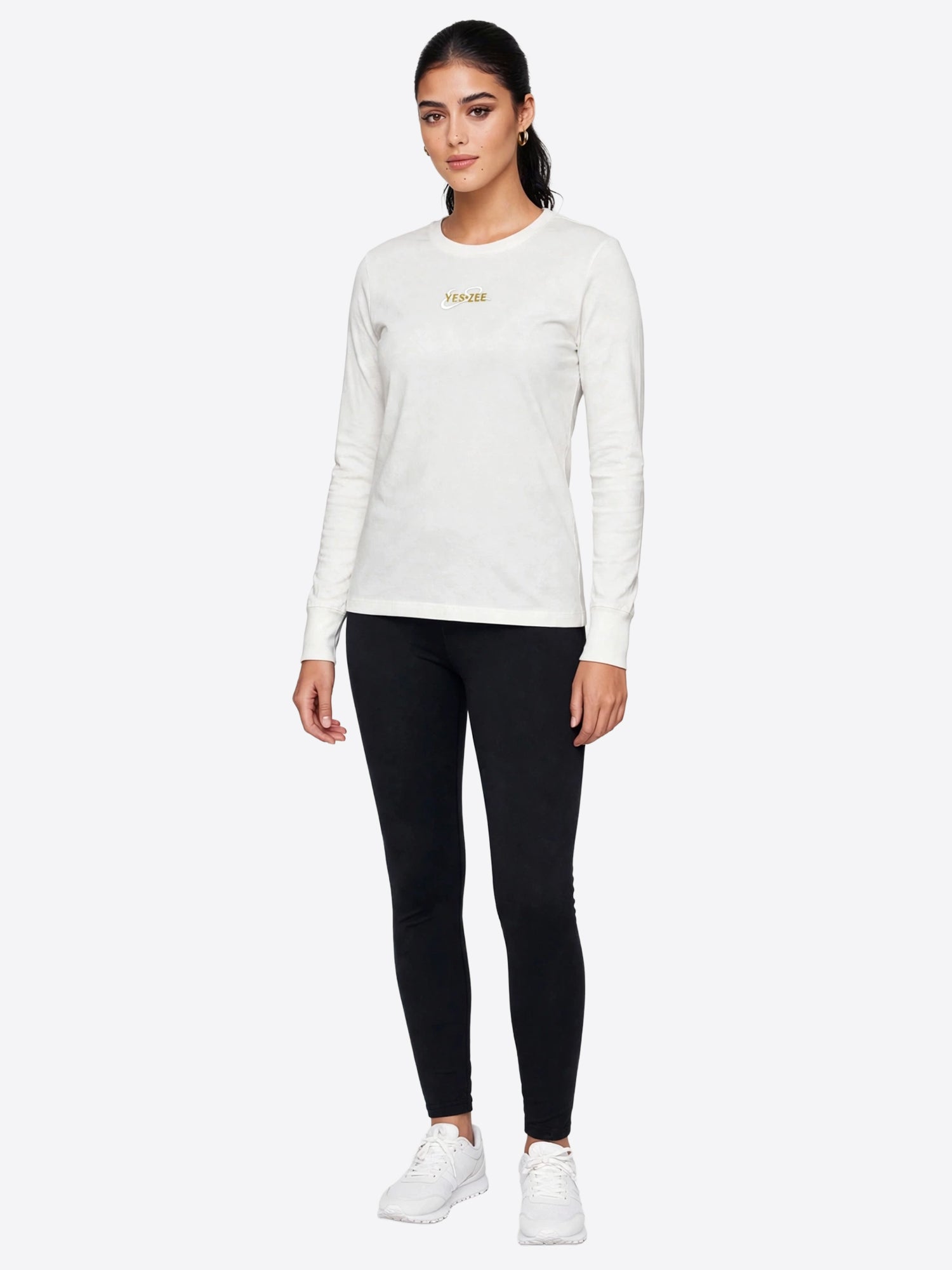 Long-shirt YES-ZEE da Donna - bianco T034S700WHT