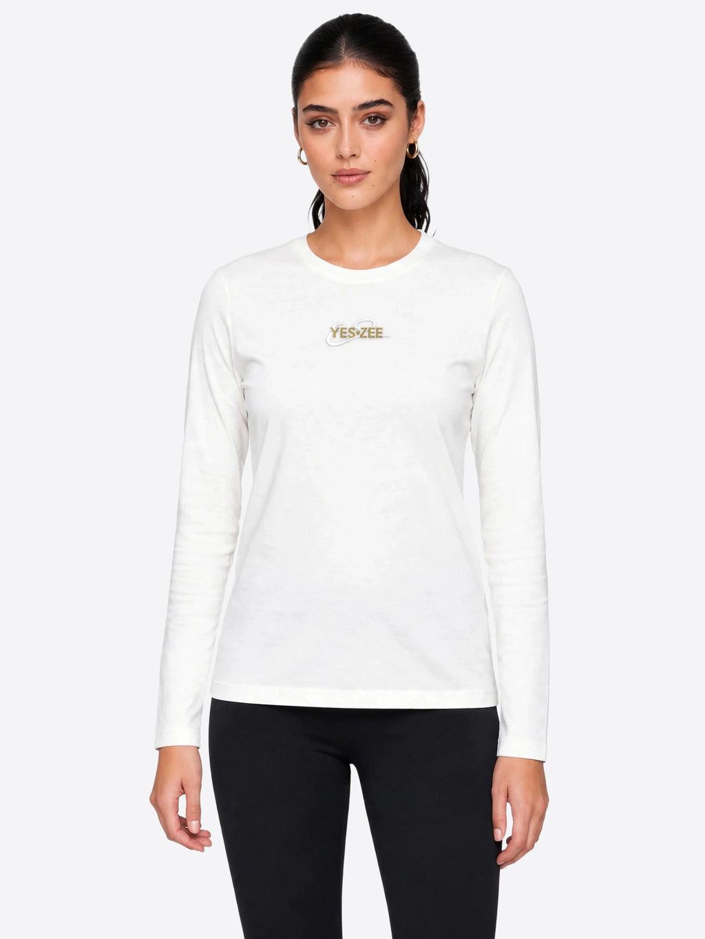 Long-shirt YES-ZEE da Donna - bianco T034S700WHT