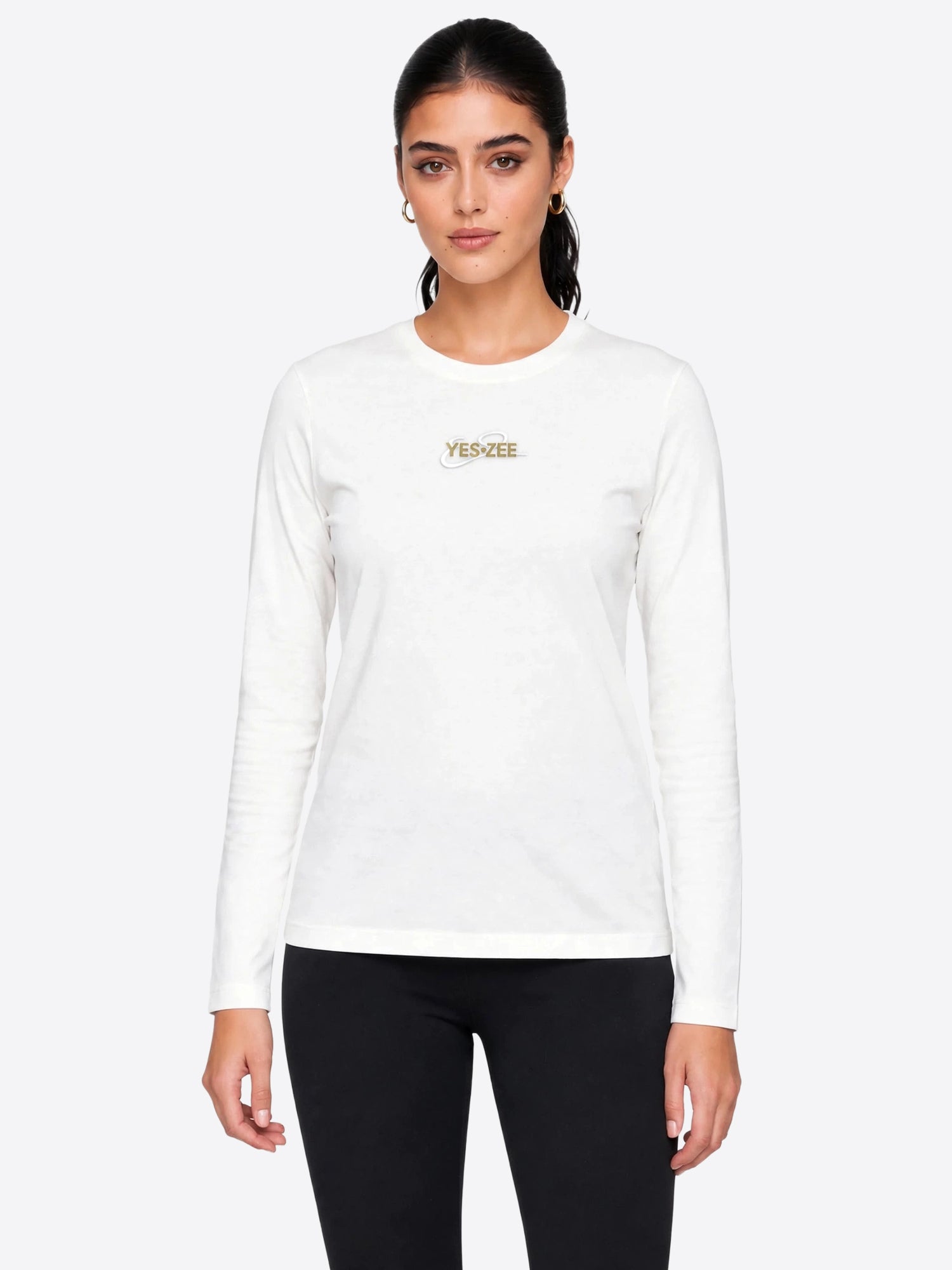 Long-shirt YES-ZEE da Donna - bianco T034S700WHT
