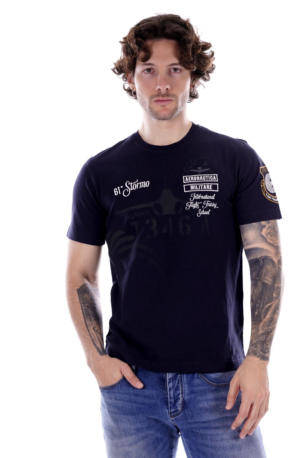 Aeronautica Militare T-shirt Blu Da Uomo
