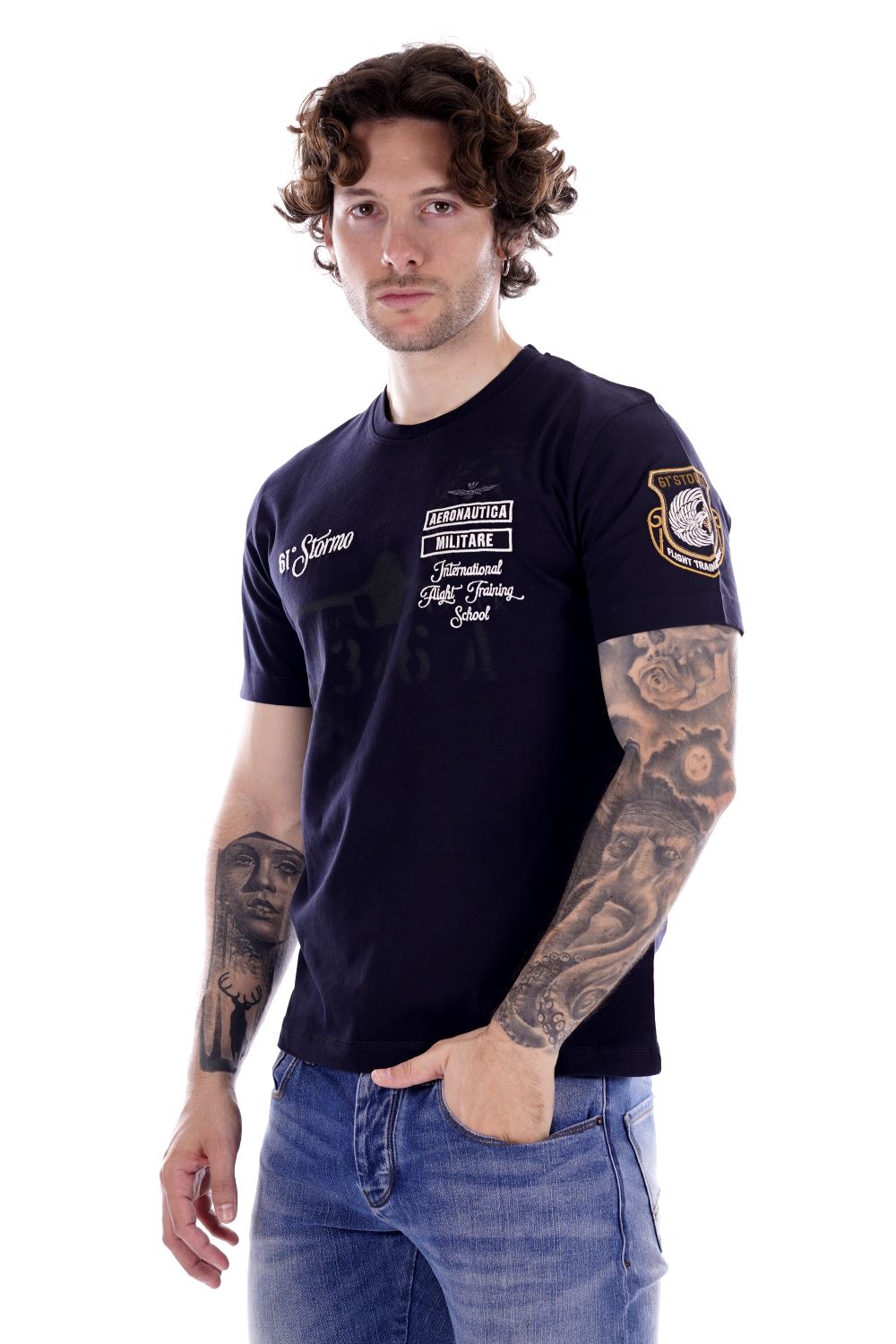 Aeronautica Militare T-shirt Blu Da Uomo