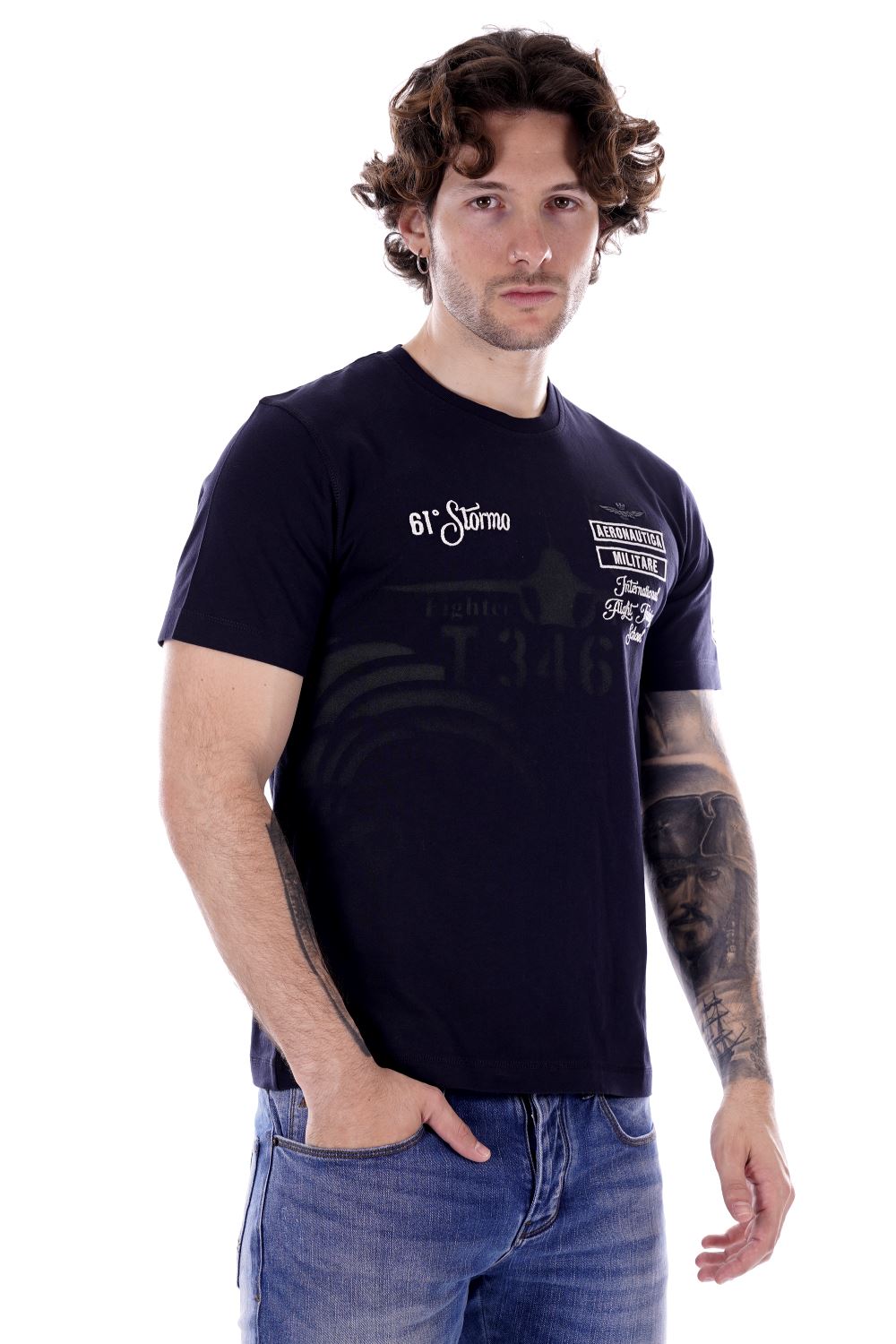 Aeronautica Militare T-shirt Blu Da Uomo