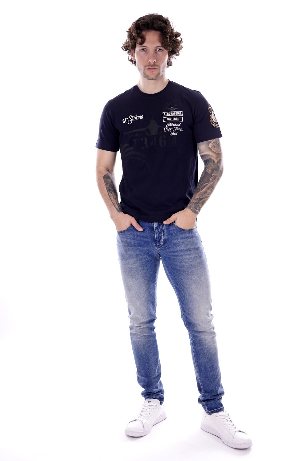 Aeronautica Militare T-shirt Blu Da Uomo