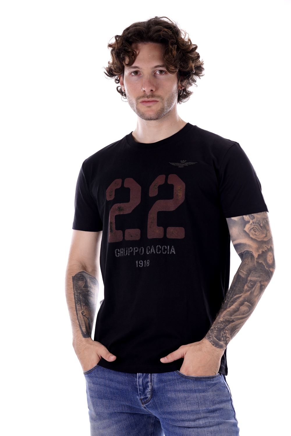 Aeronautica Militare T-shirt Nera Da Uomo