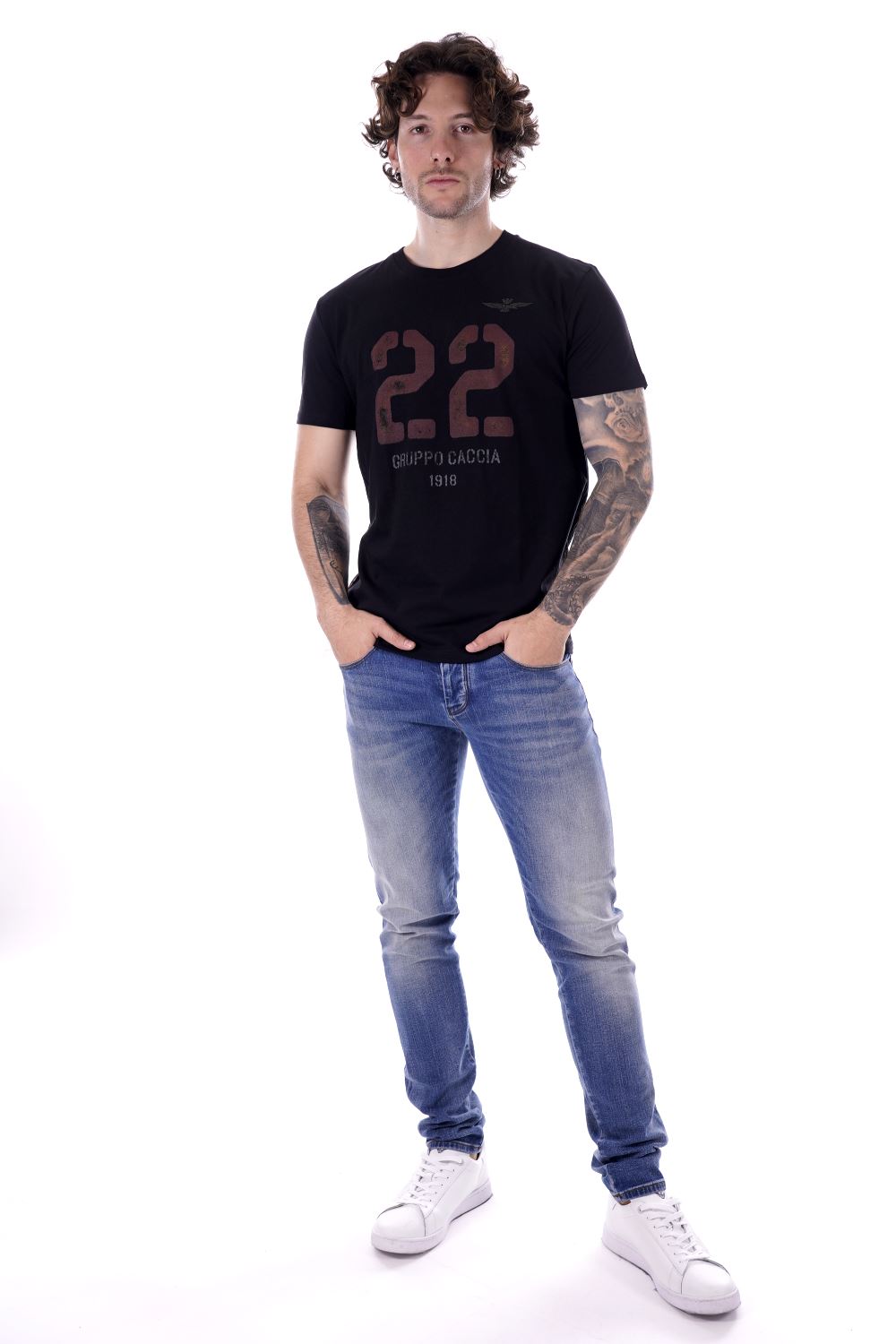 Aeronautica Militare T-shirt Nera Da Uomo