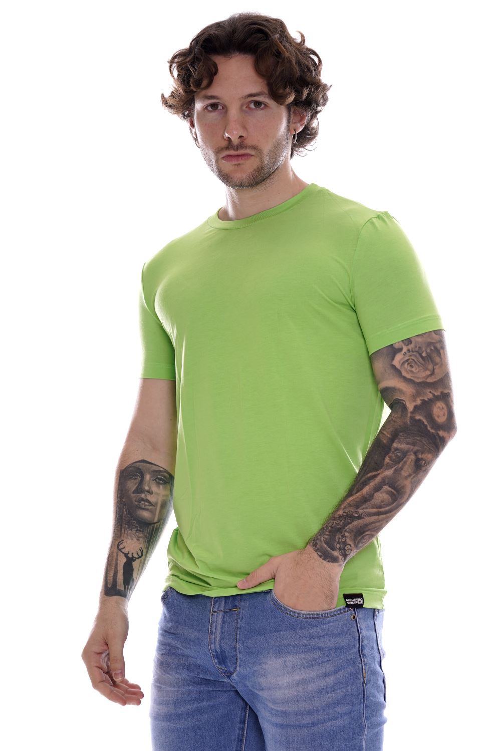 Dsquared T-shirt Verde Da Uomo