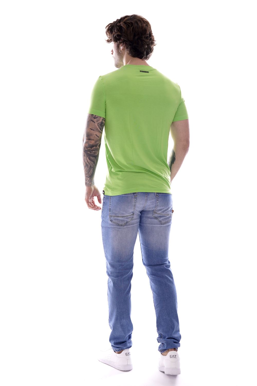 Dsquared T-shirt Verde Da Uomo