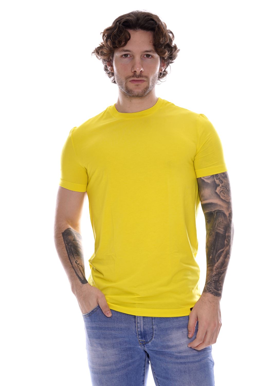Dsquared T-shirt Gialla Da Uomo