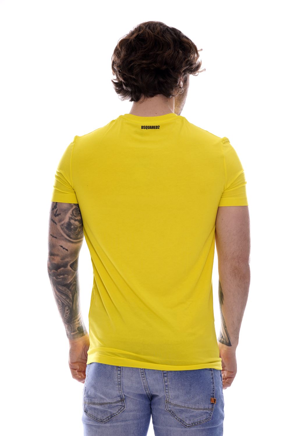 Dsquared T-shirt Gialla Da Uomo