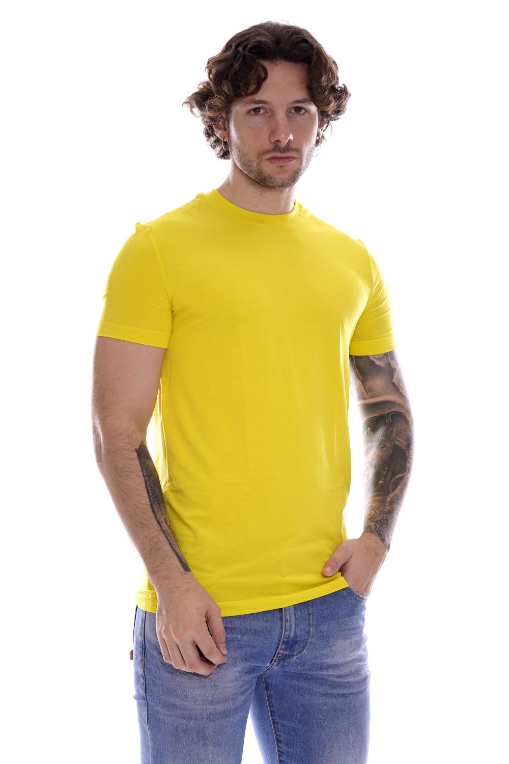 Dsquared T-shirt Gialla Da Uomo
