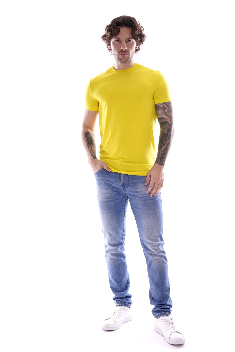Dsquared T-shirt Gialla Da Uomo