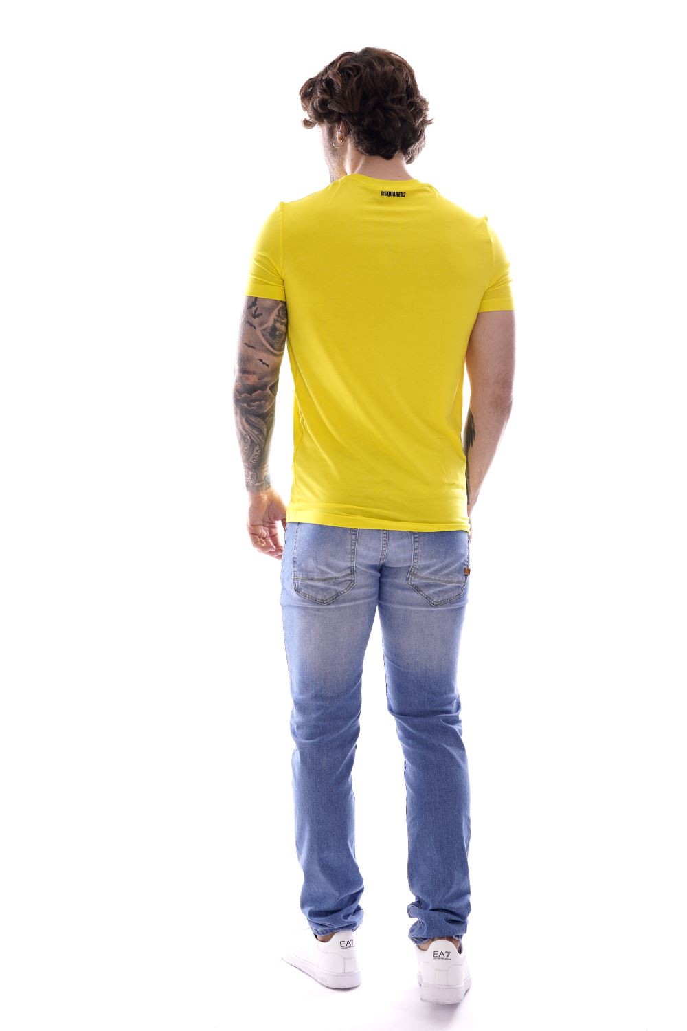 Dsquared T-shirt Gialla Da Uomo
