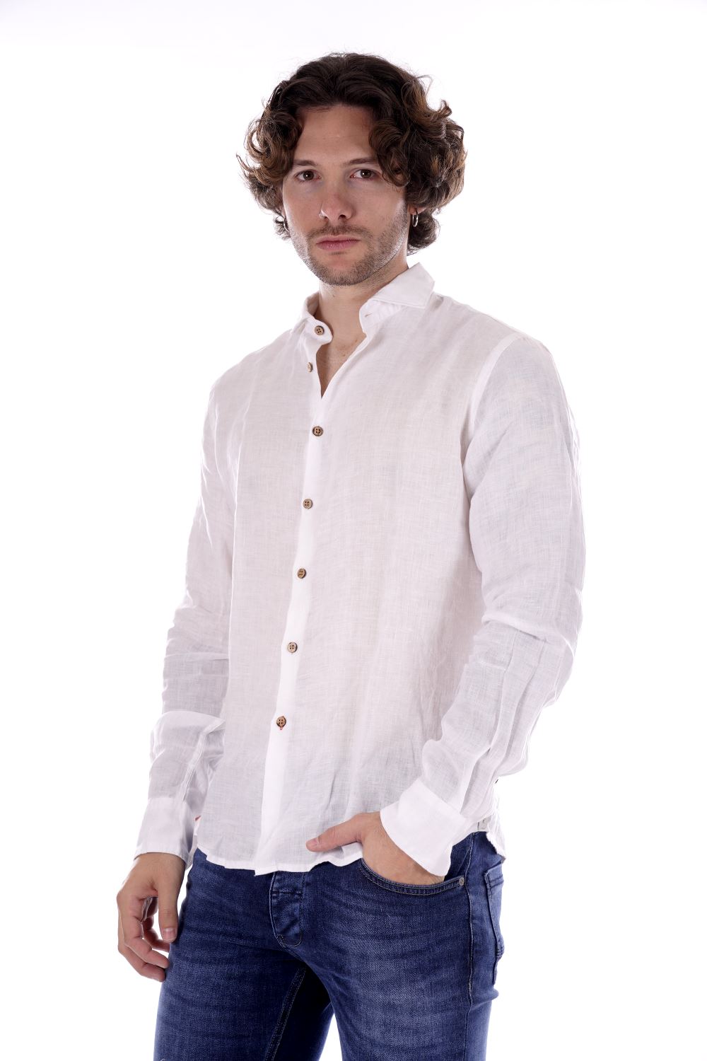 Yes Zee Camicia Bianca Da Uomo