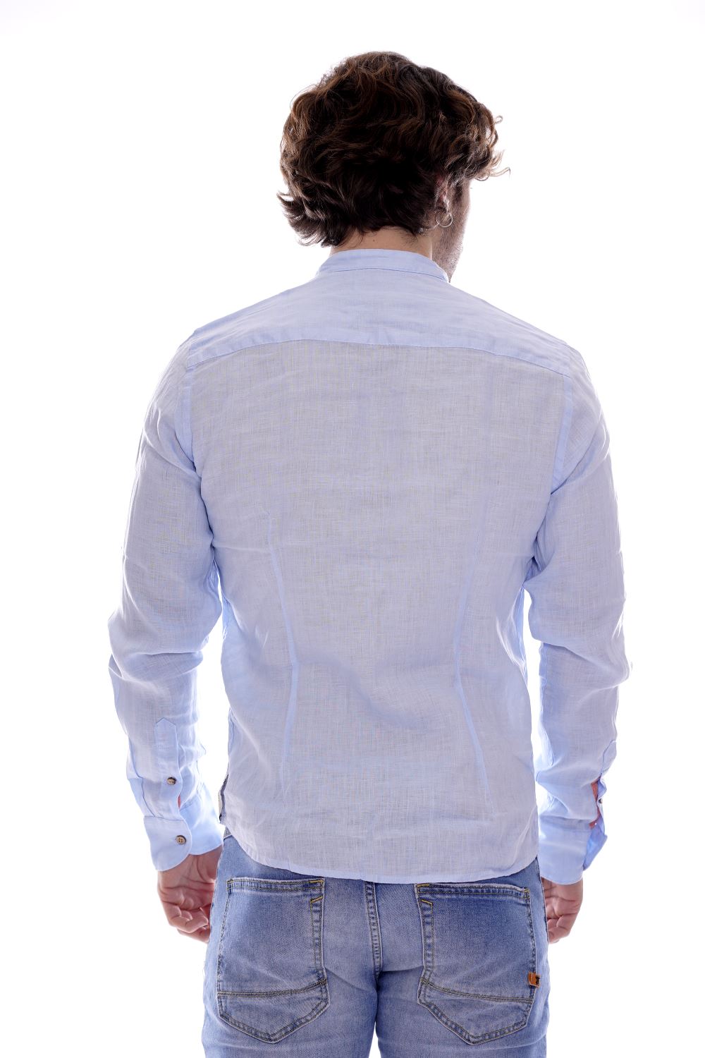 Yes Zee Camicia Celeste Da Uomo