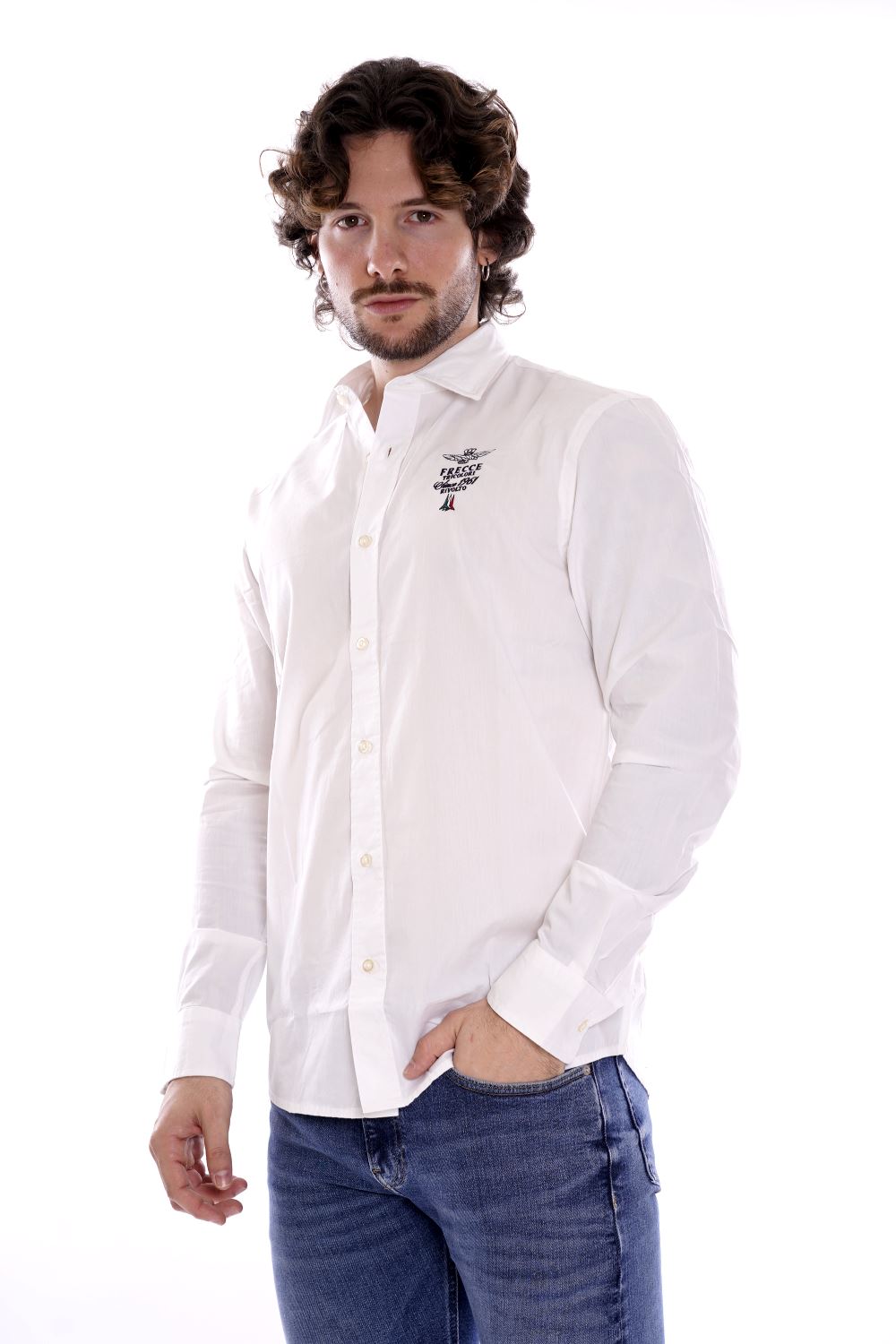Aeronautica Militare Camicia Bianca Da Uomo