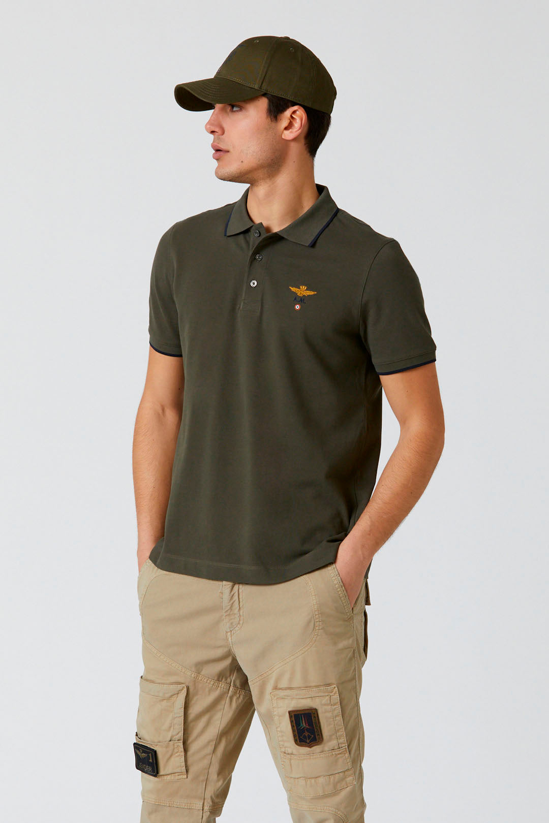 Aeronautica Militare Polo Verde Da Uomo