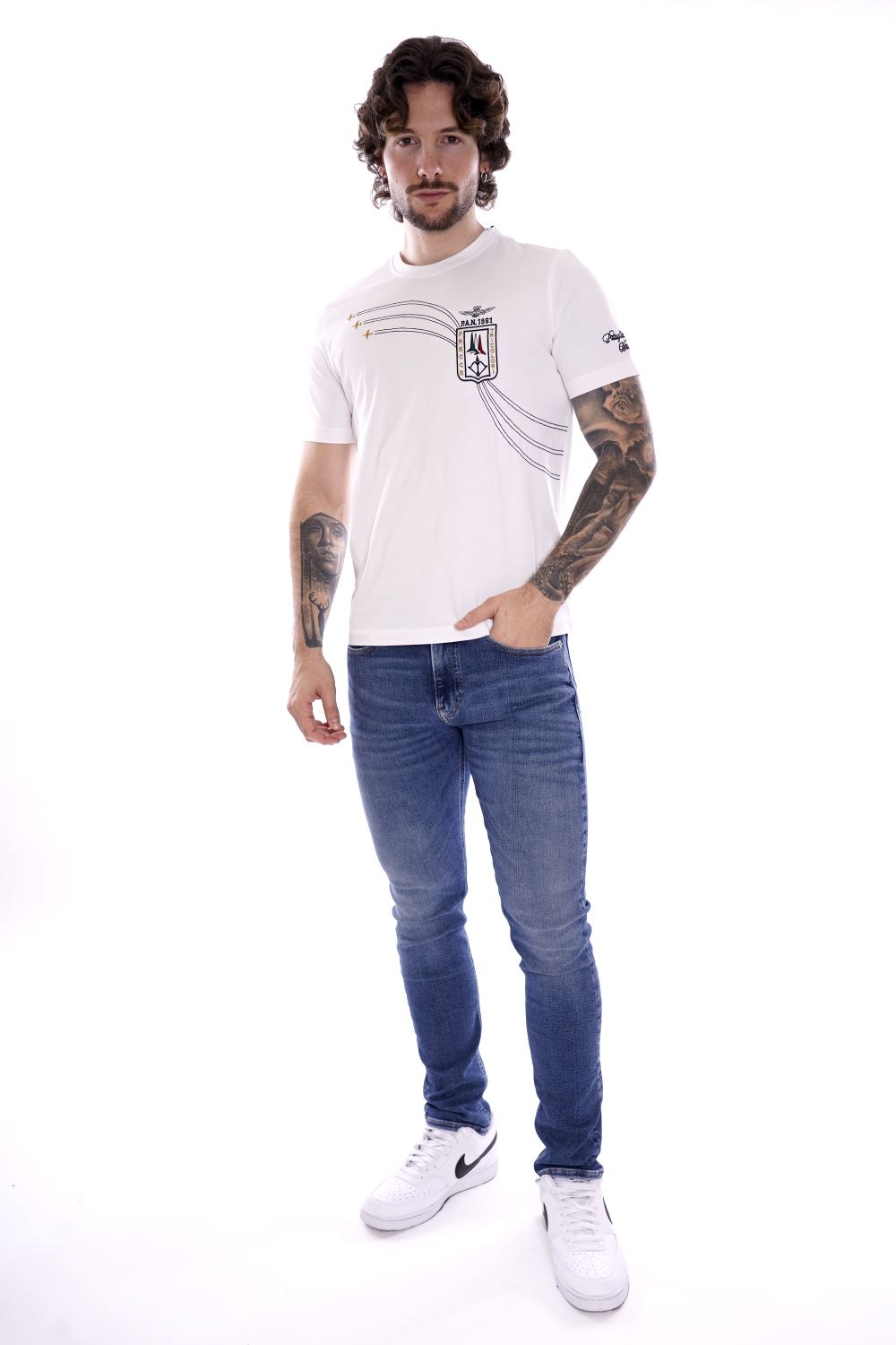 Aeronautica Militare T-shirt Bianco Da Uomo
